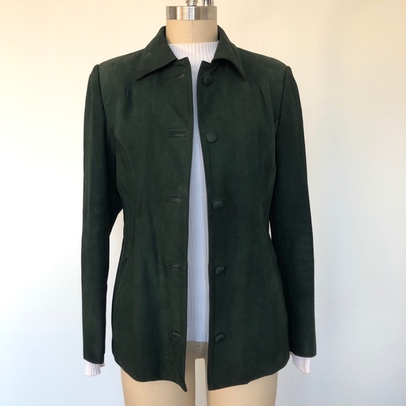 Vintage green leather jacket from Ecuador - Picture 2 of 14